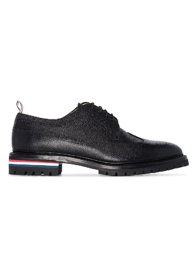 Shop Thom Browne Tri-stripe Detail Brogues