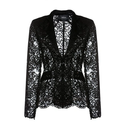 Shop Nissa Black Lace Blazer