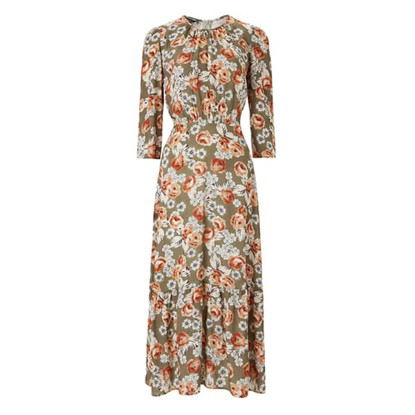 Baukjen Rosemary Dress In Khaki & Rose Bloom | ModeSens