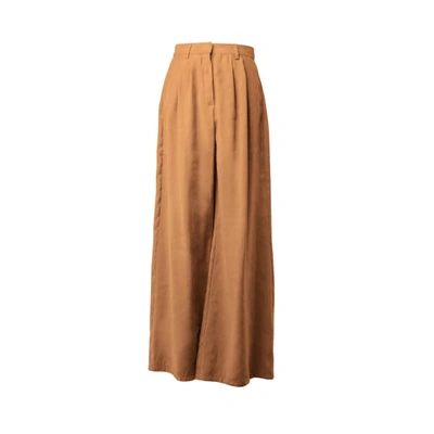 Shop Tomcsanyi Kecel Rust Fold Hem Trousers In Neutrals