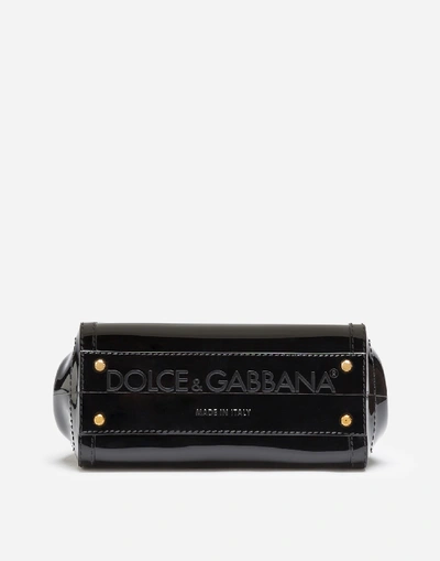 Shop Dolce & Gabbana Small Sicily Bag In Rubber In Black