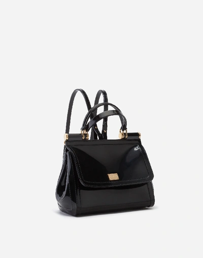 Shop Dolce & Gabbana Small Sicily Backpack In Rubber In Black