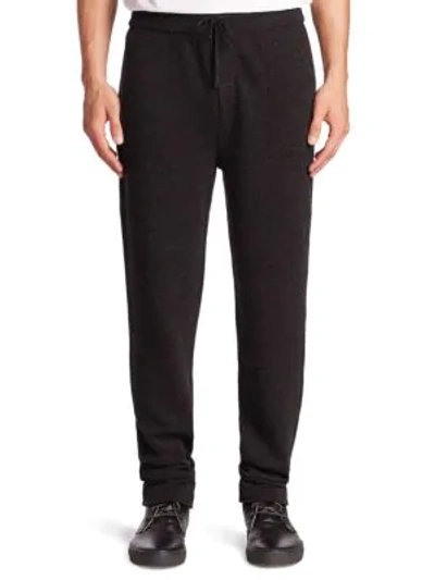 Shop Ralph Lauren Cashmere-blend Spa Pants In Dark Charcoal