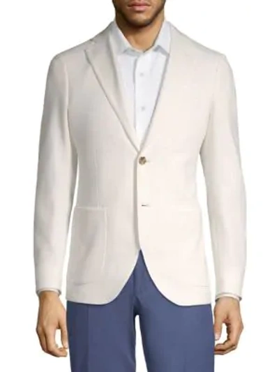 Shop Larusmiani Knit Jacket In White