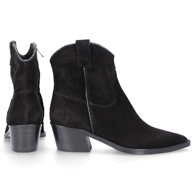 Shop Via Roma 15 Ankle Boots Black Velour