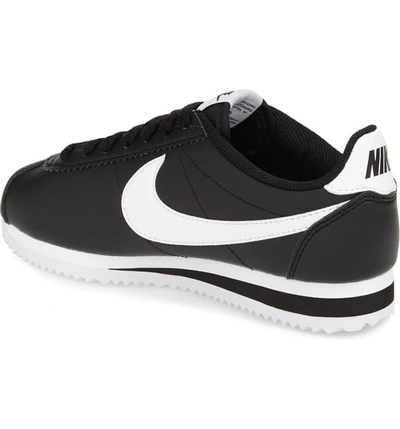 Shop Nike Classic Cortez Sneaker In Black/ White/ White