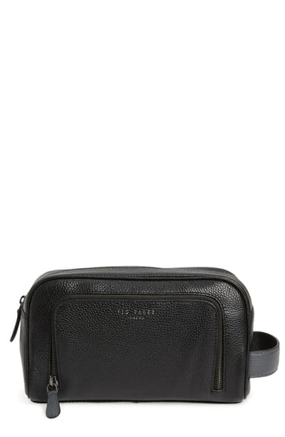 Shop Ted Baker Leather Travel Kit In Black