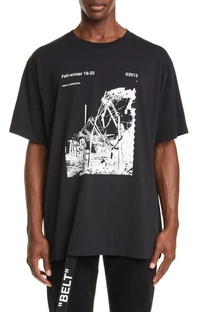 Shop Off-white Ruined Factory T-shirt In Black/ White