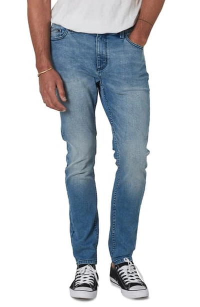 Shop Rolla's Tim Slims Fast Times Worn Slim Fit Jeans In Light Blue
