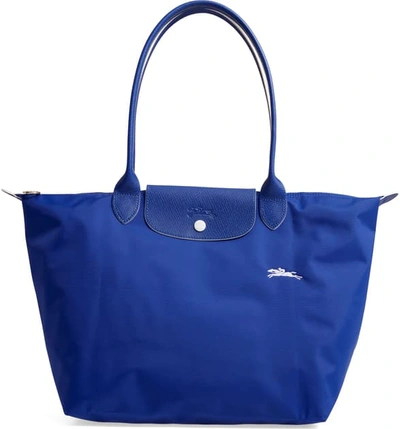 Shop Longchamp Le Pliage Club Tote - Blue In Cobalt