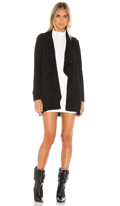 Shop Cupcakes And Cashmere Marta Sweater Drape Front Jacket In Black