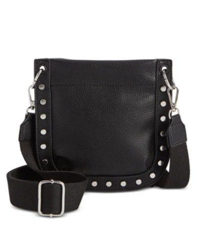 Shop French Connection Fina Mini Crossbody In Black/silver