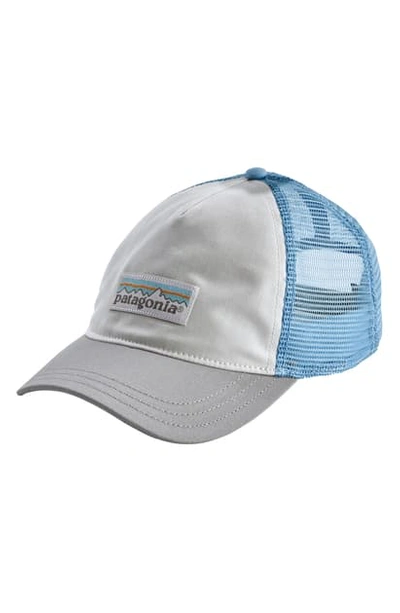 Shop Patagonia Trucker Hat - Blue In Wbse White W/ Big Sky Blue