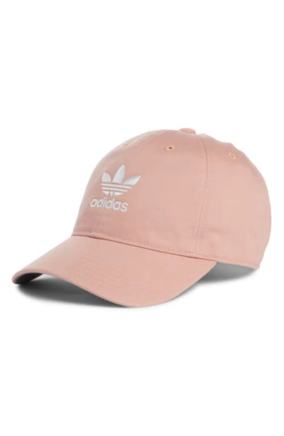 Shop Adidas Originals Originals Relaxed Baseball Cap - Pink In Lt Pink