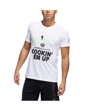 Adidas Originals Men's Harden "cookin 'em Up" Graphic T-shirt In White |  ModeSens