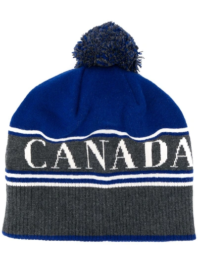 Shop Canada Goose Canada Beanie Hat - Blue