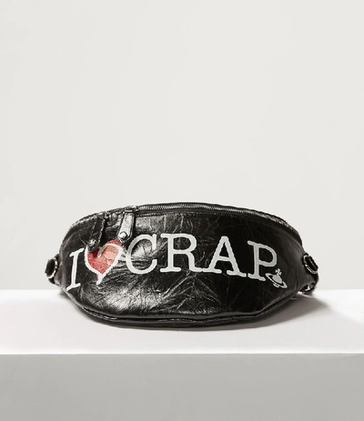Shop Vivienne Westwood I Love Crap Bumbag Black
