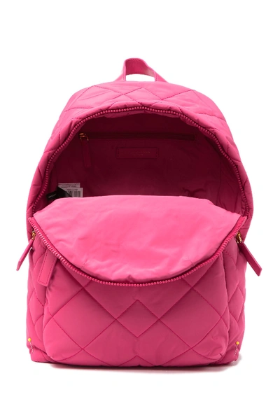 Shop Marc Jacobs Quilted Nylon School Backpack In Peony