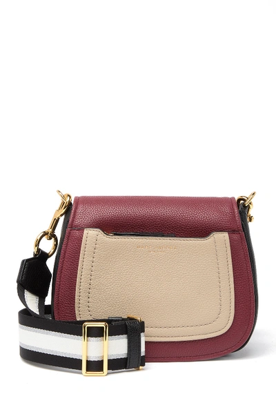 Shop Marc Jacobs Empire City Mini Leather Messenger Bag In Sultry Red Multi