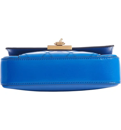 Shop Givenchy Mini Pocket Quilted Convertible Leather Bag - Blue In Persian Blue
