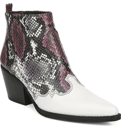 Shop Sam Edelman Winona Bootie In Berry Multi Leather