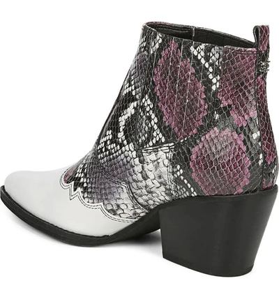 Shop Sam Edelman Winona Bootie In Berry Multi Leather