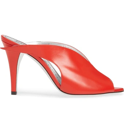 Shop Givenchy Wing Mule Sandal In Poppy Red Leather