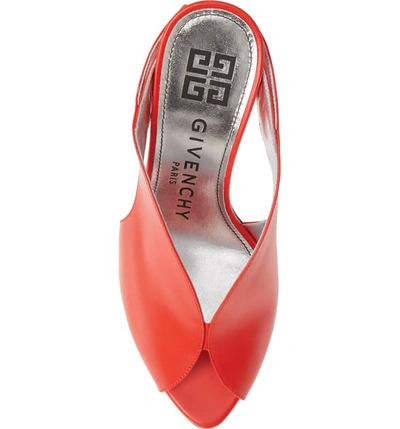 Shop Givenchy Wing Mule Sandal In Poppy Red Leather