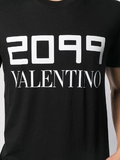 Shop Valentino 2101  Print T-shirt In Black