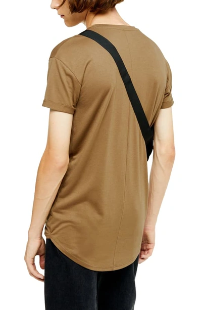 Shop Topman Scotty Longline Slim Fit T-shirt In Light Brown