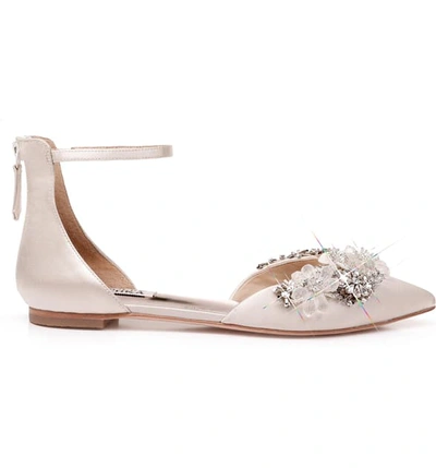 Badgley mischka abby ankle strap best sale flat