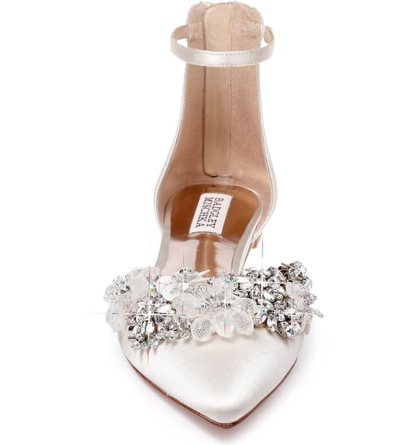 badgley mischka abby ankle strap flat