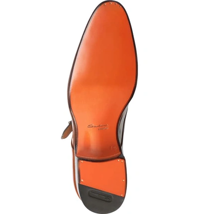 Shop Santoni Ira Double Monk Strap Shoe In Cognac Leather