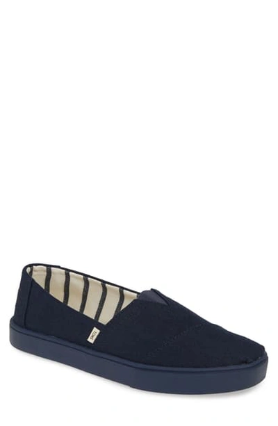 Shop Toms Alpargata Cupsole Slip-on In Navy/ Navy Canvas