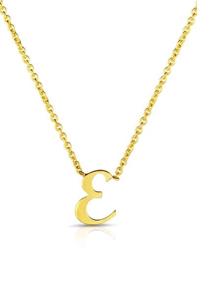Shop Roberto Coin Robert Coin Cursive Initial Pendant Necklace In Yellow Gold - E