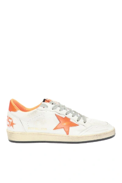 Shop Golden Goose White Leather Sneakers