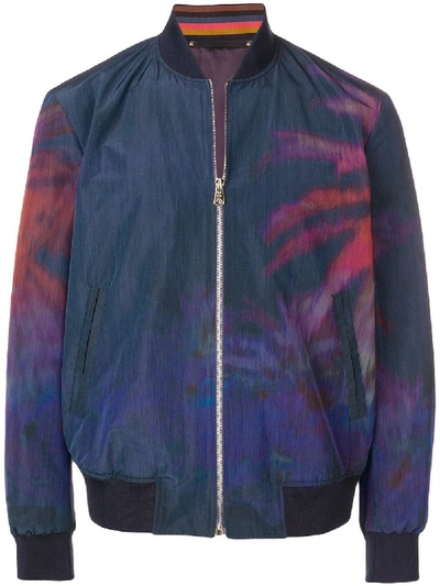 Shop Paul Smith Blue Cotton Outerwear Jacket