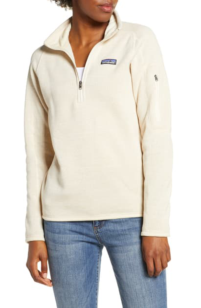 white patagonia quarter zip