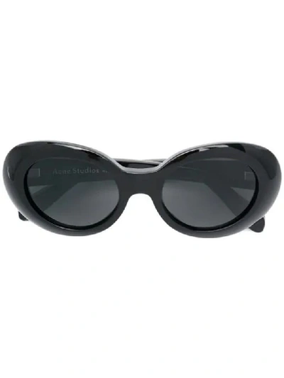 Shop Acne Studios Black Acetate Sunglasses