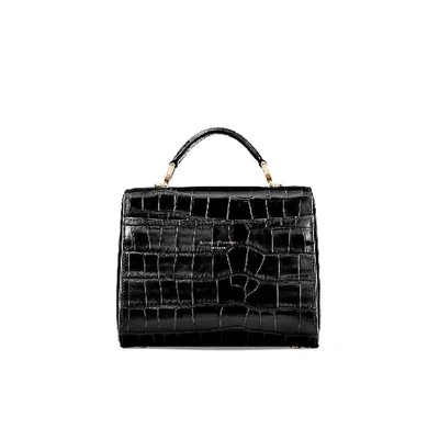 Shop Aspinal Of London Black Leather Handbag