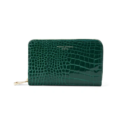 Shop Aspinal Of London Green Leather Wallet