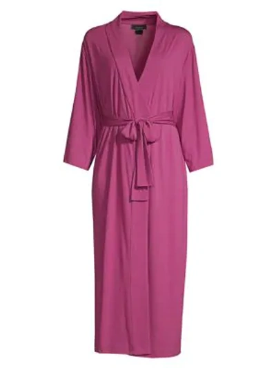 Shop Natori Shangri-la Dressing Gown In Purple