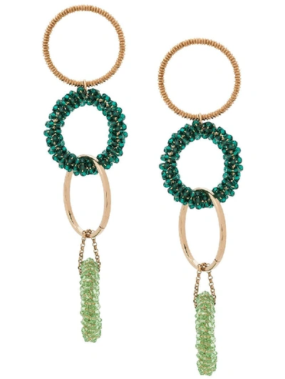 Shop Jacquemus Green Metal Earrings