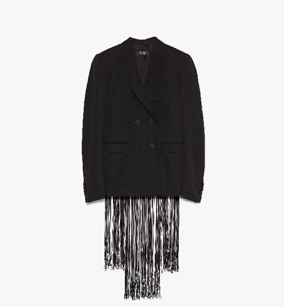 Shop Mcm Women's Resnick Fringe Jacket In Black