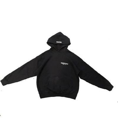 Pre-owned Fear Of God Essentials Photo Pullover Hoodie (fw19) Black