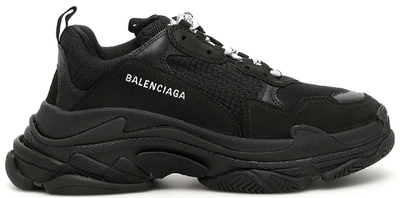 Pre-owned Balenciaga Triple S Black (2019) In Black/black