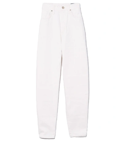 Shop Goldsign Curved Jean In Pearl In White