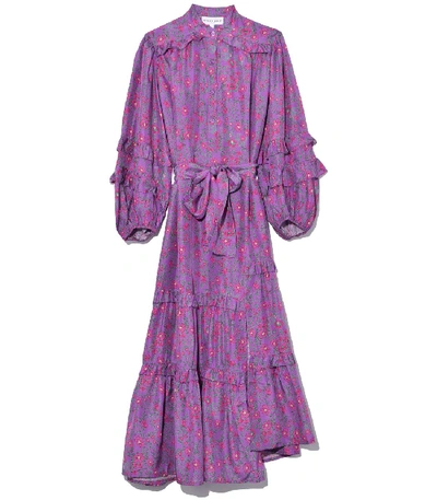 Shop Apiece Apart Gracia Flamenca Dress In Potpourri Plum In Purple