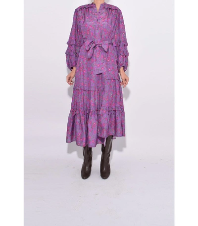 Shop Apiece Apart Gracia Flamenca Dress In Potpourri Plum In Purple