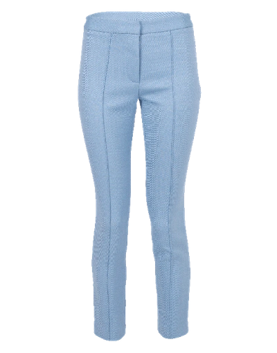 Shop Adam Lippes Double Face Wool Cigarette Pant In Lt-blue